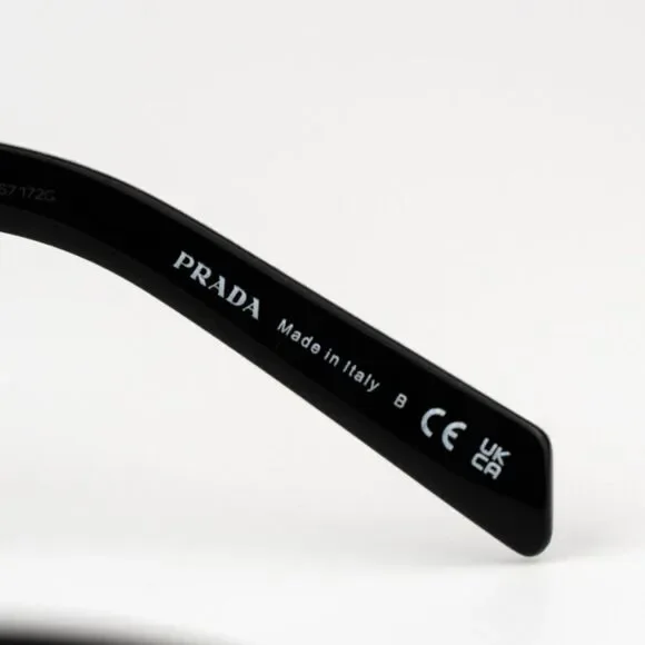 NEW Prada PR10ZSF 16K40K Black Petrol Green Square Unisex Sunglasses - Picture 8 of 11